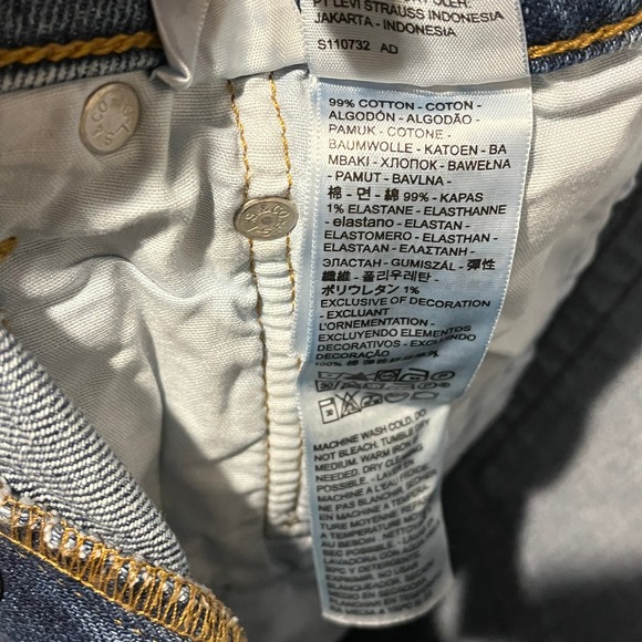 Levi's 501 S Skinny Jeans Womens 29x28 Blue Medium Wash High Rise Button Fly - Picture 12 of 14